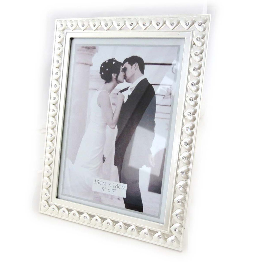 Cadre Photo \'Romance\' cristal chrome - Photo 13x18 cm - [J2535]