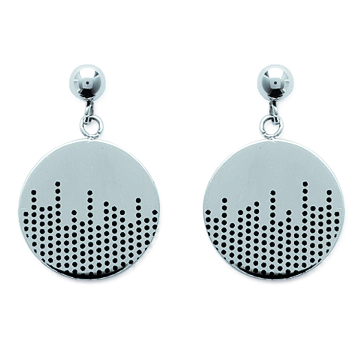 Boucles Acier \'Chorégraphie\' ruthenium - 16x25 mm - [J3093]