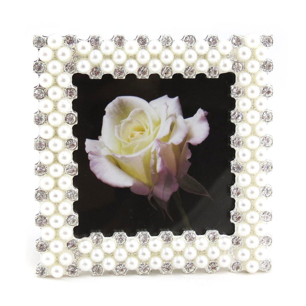 Cadre Photo \'Romance\' cristal chrome - Photo 75x75 cm - [J3238]
