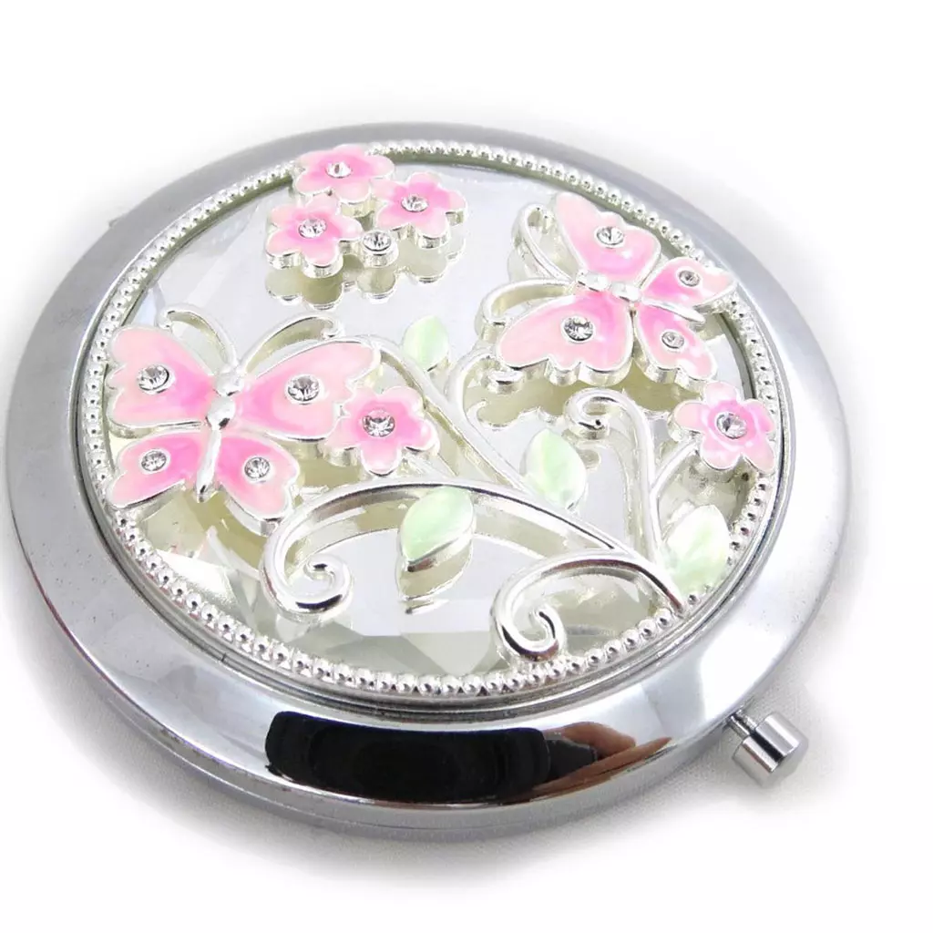les trésors de lily Miroir Créateur 'Papillon de Soie' rose [J4676]