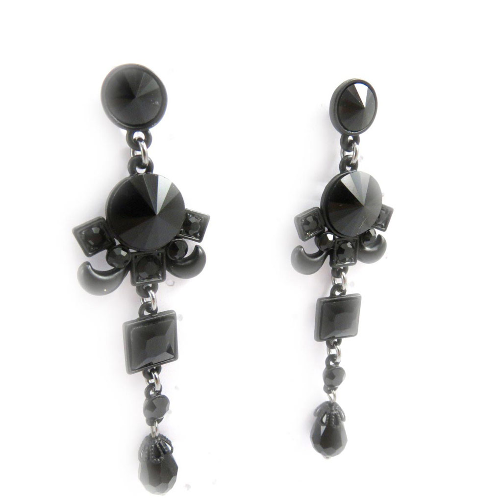 Boucles créateur \'Sissi\' noir - [J5410]