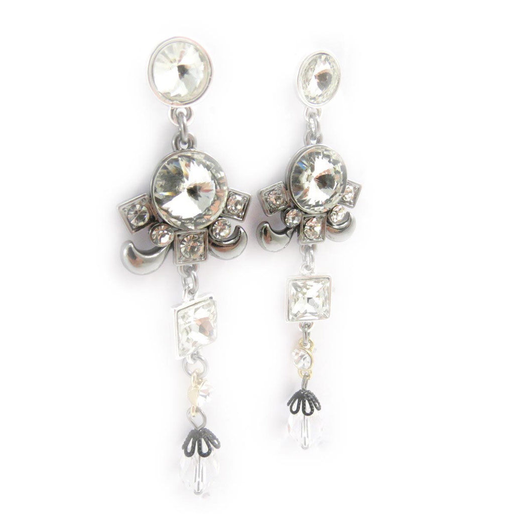 Boucles créateur \'Sissi\' blanc - [J5411]