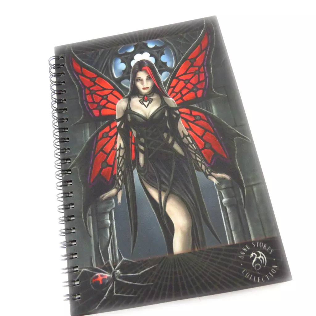 les trésors de lily Carnet à spirales 'Fairy Dreams' noir rouge [J5596]