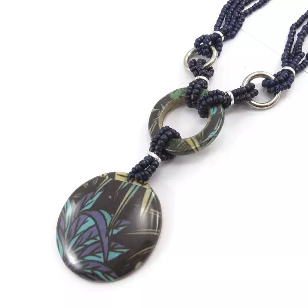 les trésors de lily Collier 'Kilimanjaro' noir bleu [J6076]