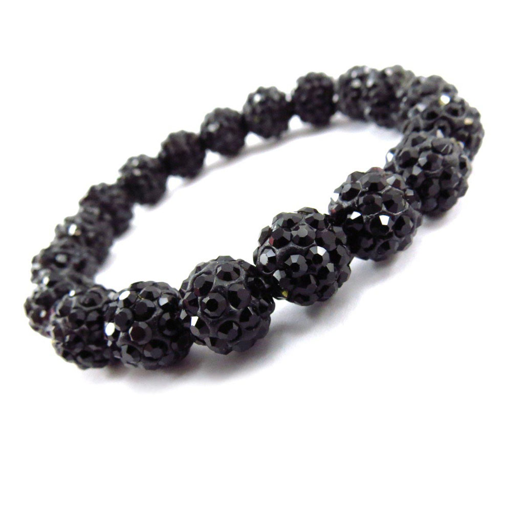 Bracelet créateur \'Sissi\' noir - [J6870]