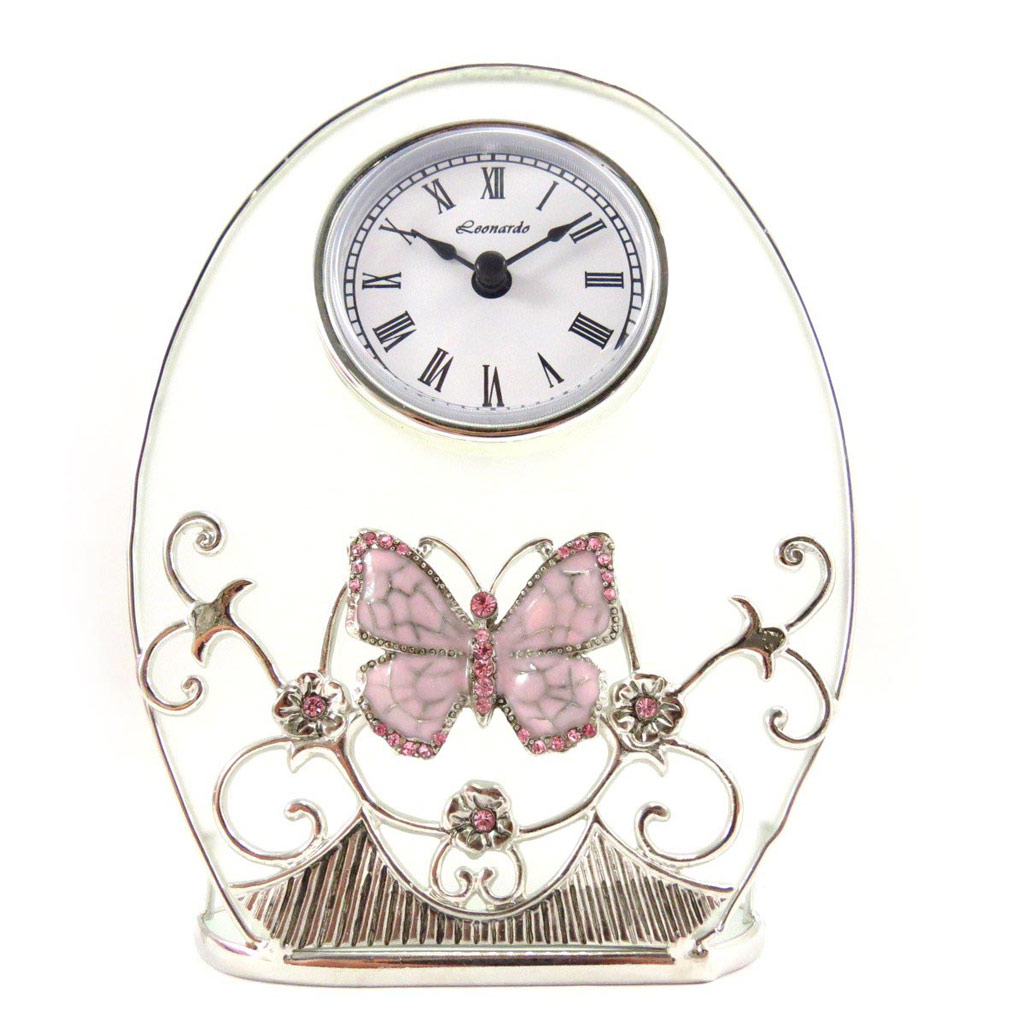 Horloge \'Papillon de Soie\' rose - [J7073]