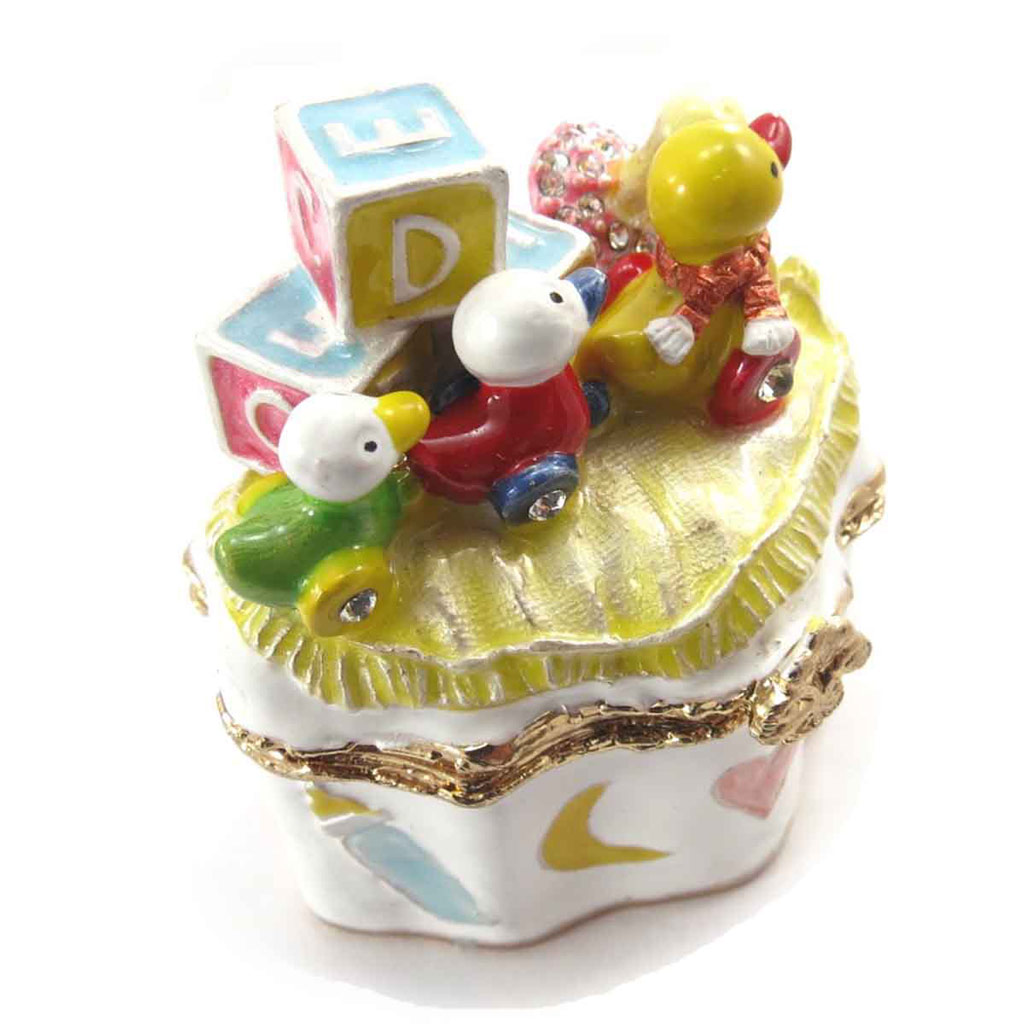 Coffret à Bijoux \'Jouets d\'Enfants\' (Spécial Baptême) - [J7363]