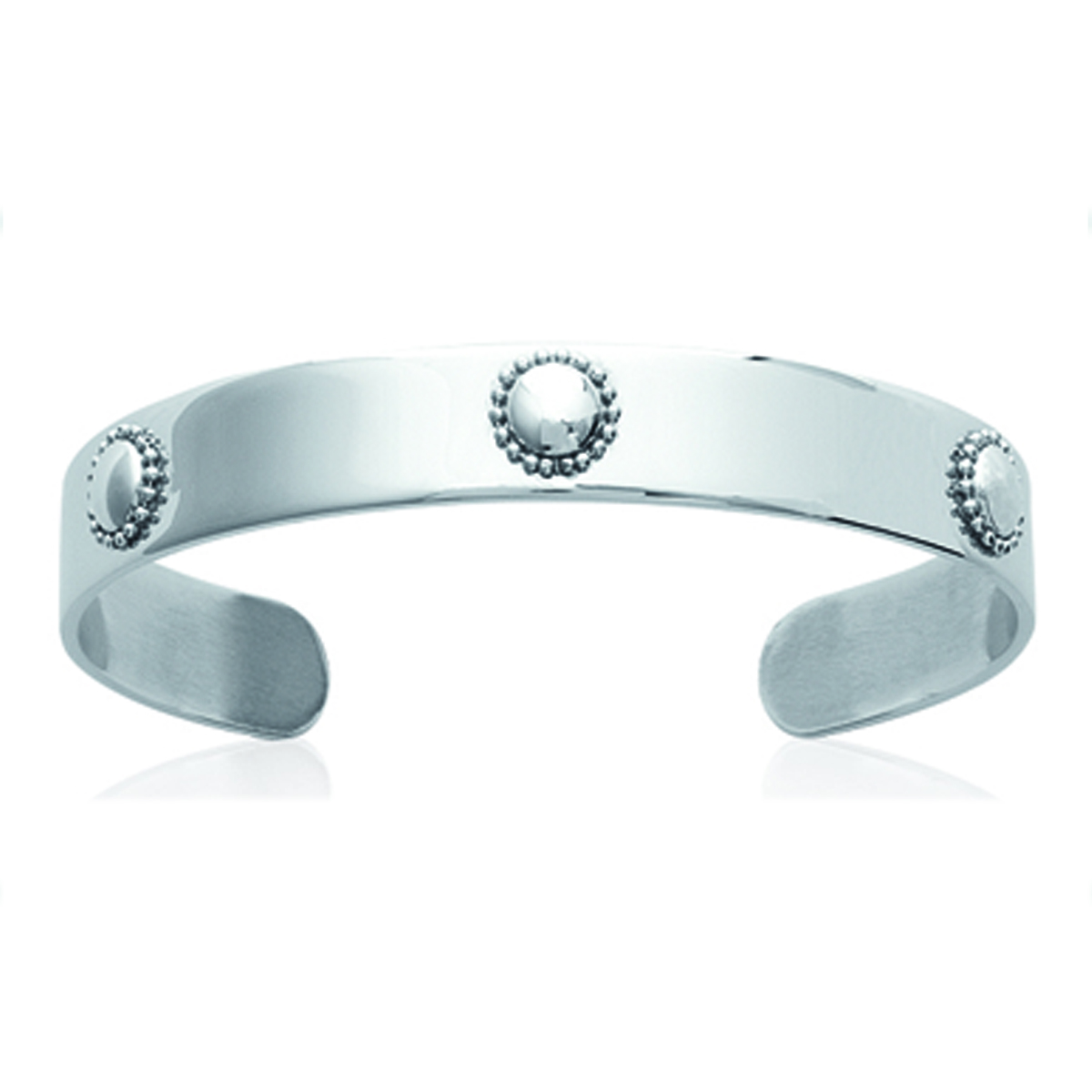 Bracelet Acier \'Chorégraphie\' argenté - 10 mm - [J9369]