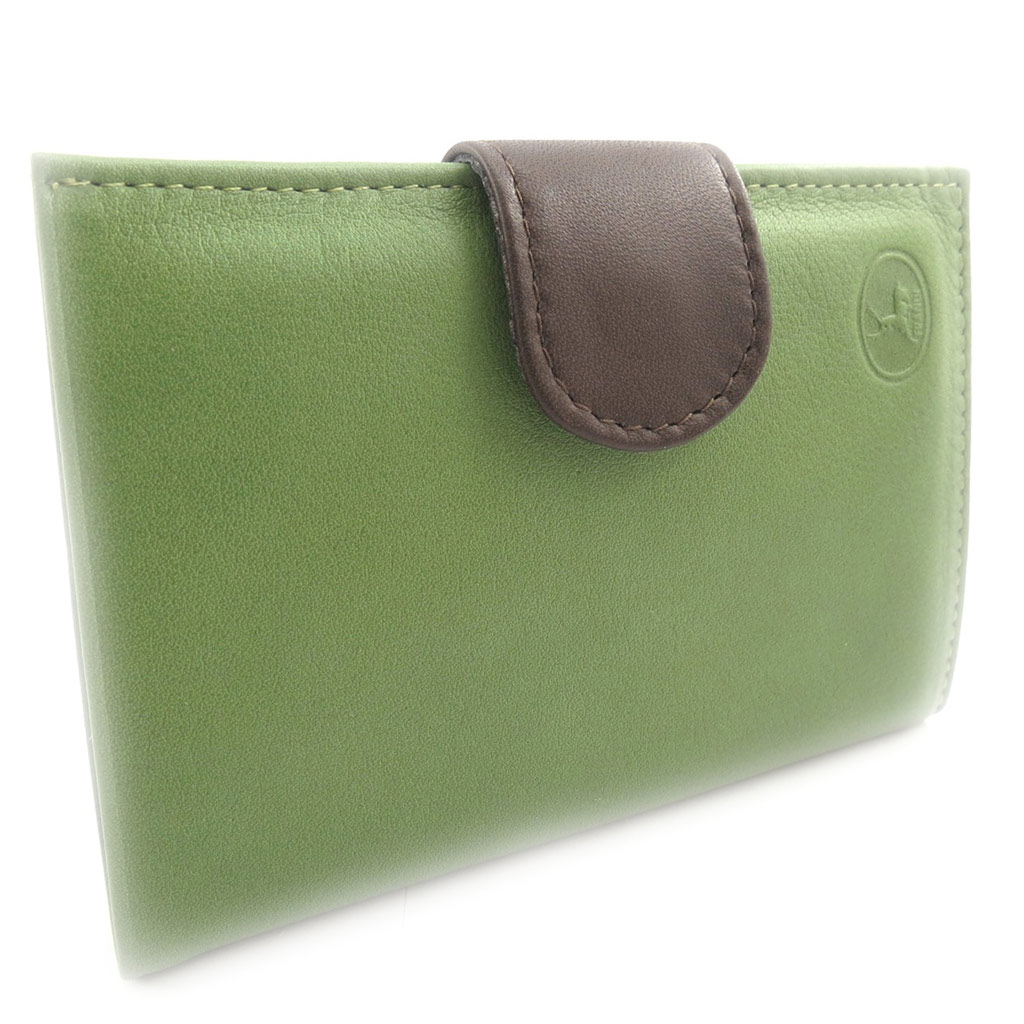 Portefeuille Cuir \'Frandi\' vert marron (européen) - [K0586]