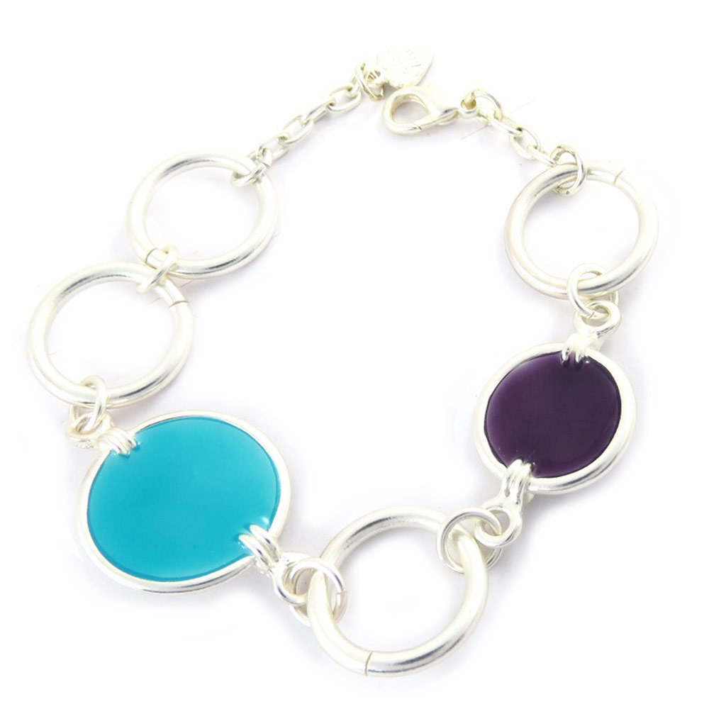Bracelet Créateur \'Coloriage\' bleu violet - [K2699]