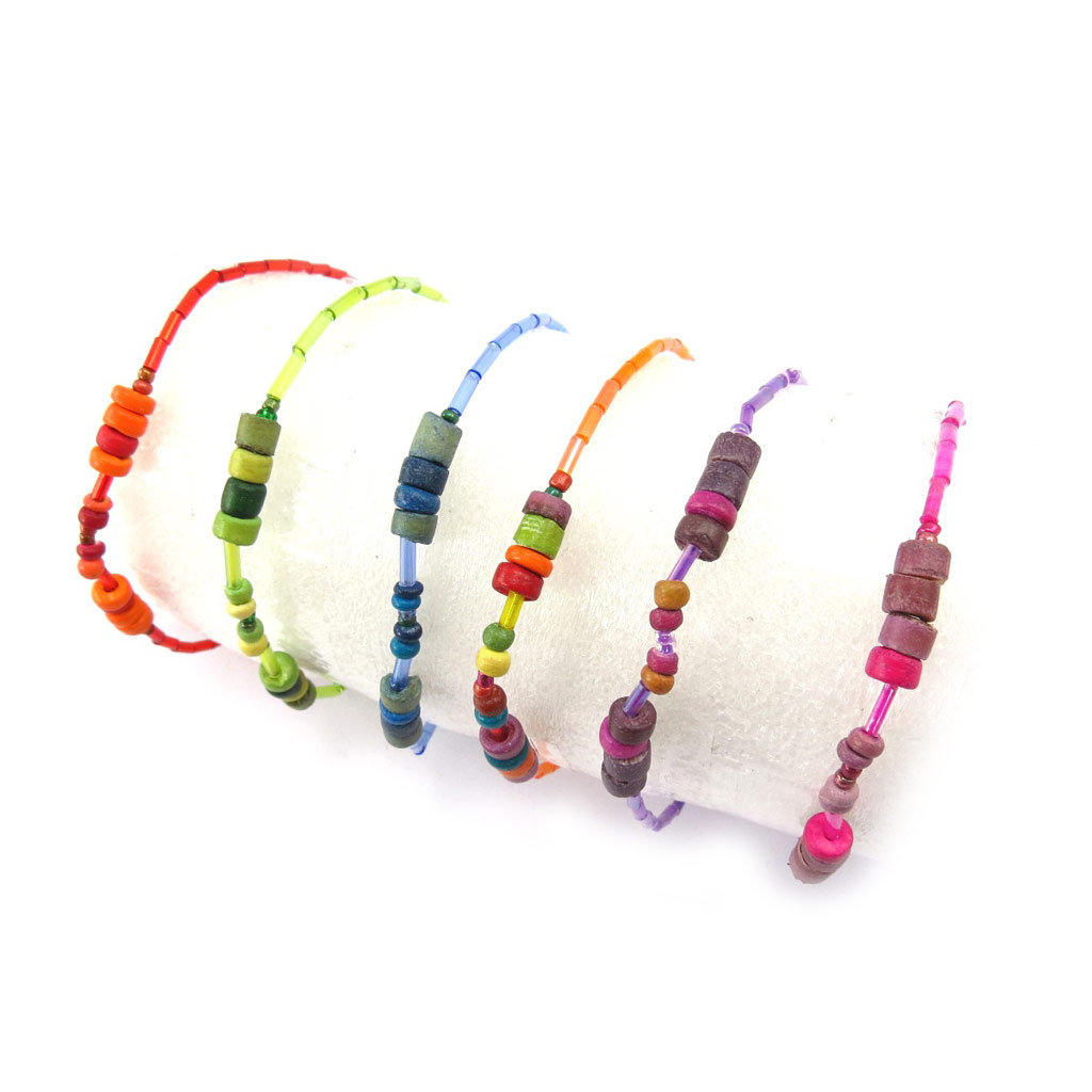Set de 6 bracelets \'Coloriage\' tutti frutti - [K3171]