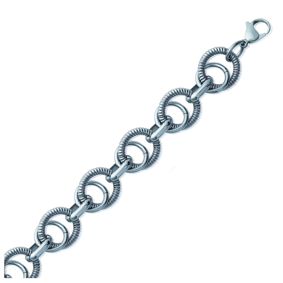 Bracelet Acier \'Chorégraphie\' Argenté - 20 mm - [K3396]