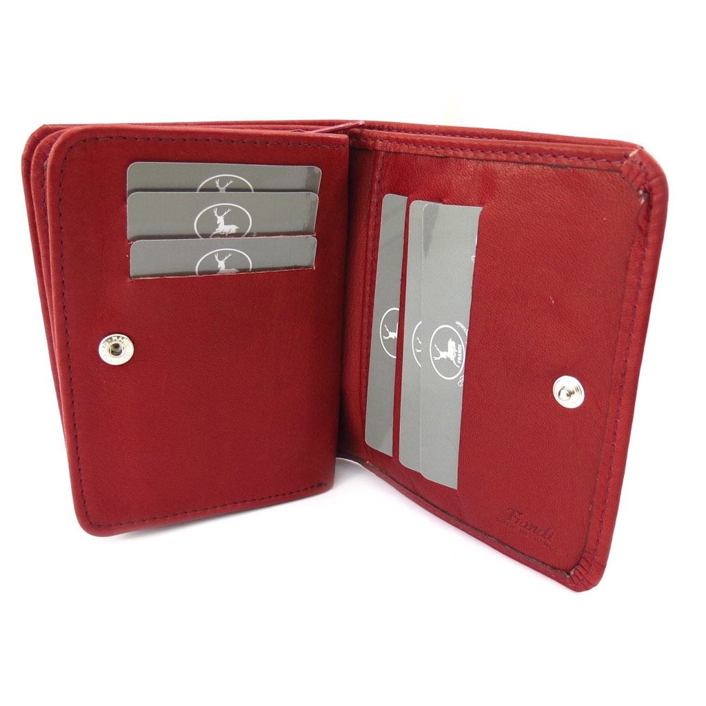Portefeuille Cuir \'Frandi\' bordeaux - [K4034]