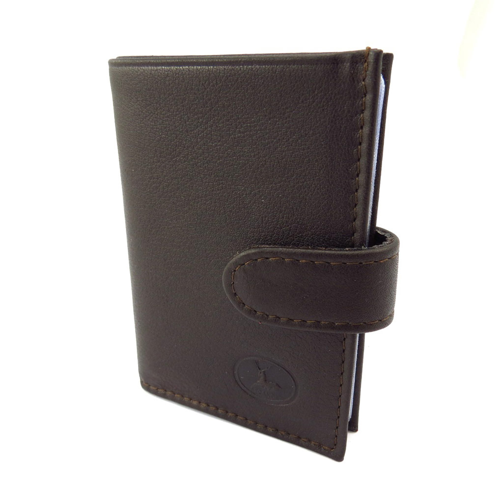 Porte-cartes Cuir \'Frandi\' marron foncé - [K4041]
