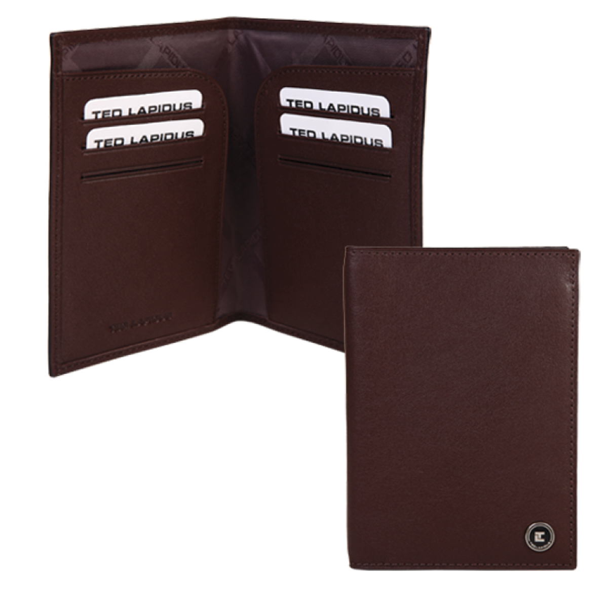 Porte passeport \'Ted Lapidus\' marron - 135x95x2 cm - [K5625]