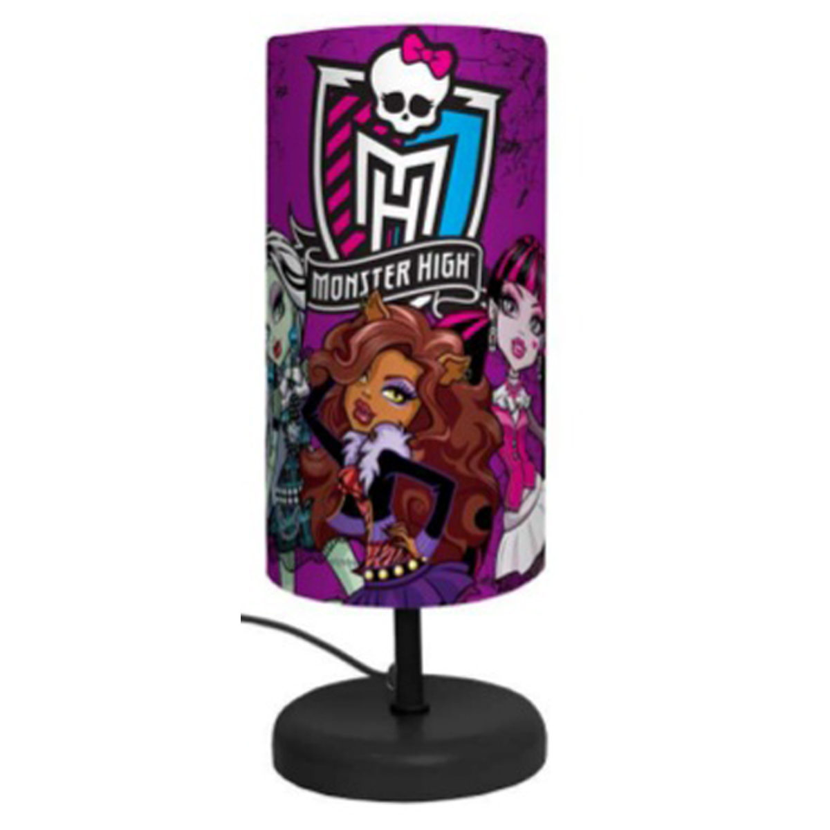 Lampe \'Monster High\' violet (Claudine Wolf, Draculaura & Frankie Stein) - 29x10 cm - [K6200]