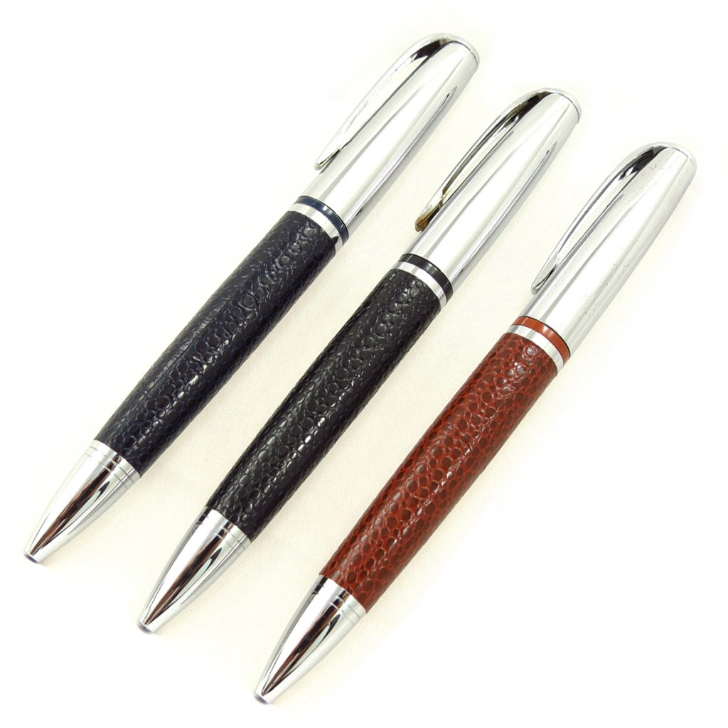 Set de 3 stylos \'Academie\' marron noir bleu - [K6231]