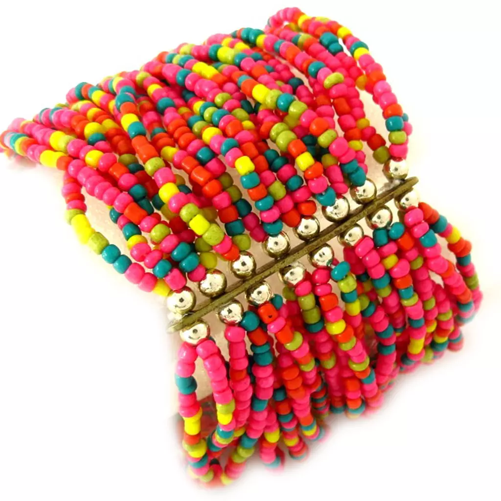 les trésors de lily Bracelet Créateur 'Calcutta' rose multicolore [K6533]
