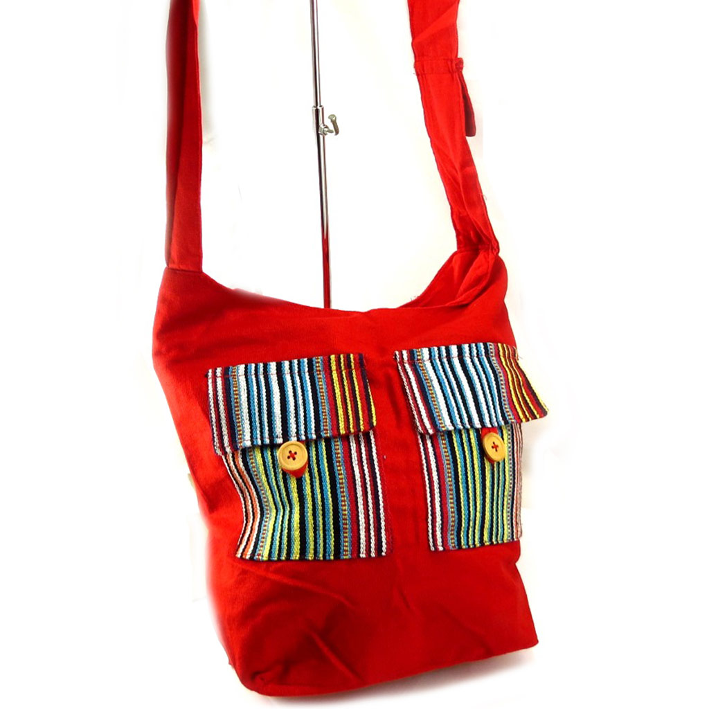 Sac bandoulière \'Katmandou\' rouge - [K6693]