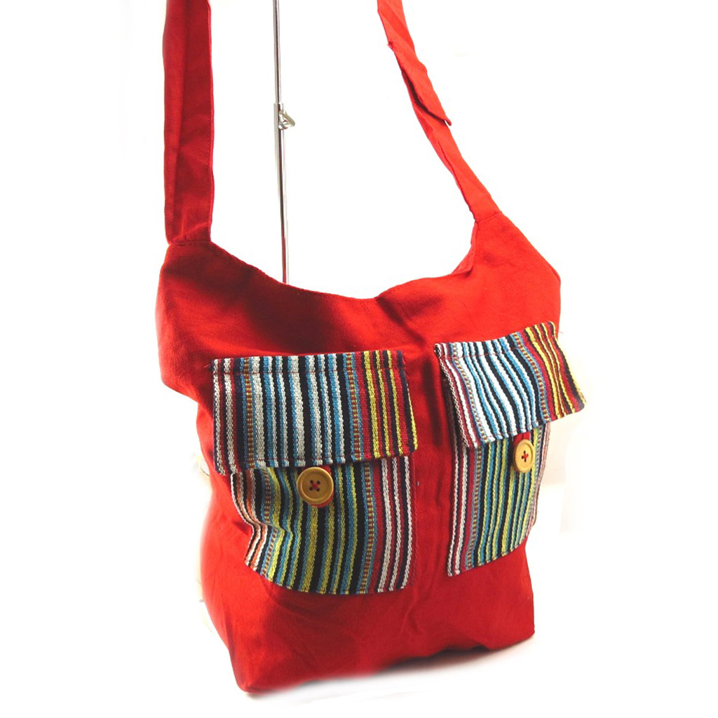 Sac bandoulière \'Katmandou\' rouge - [K6694]