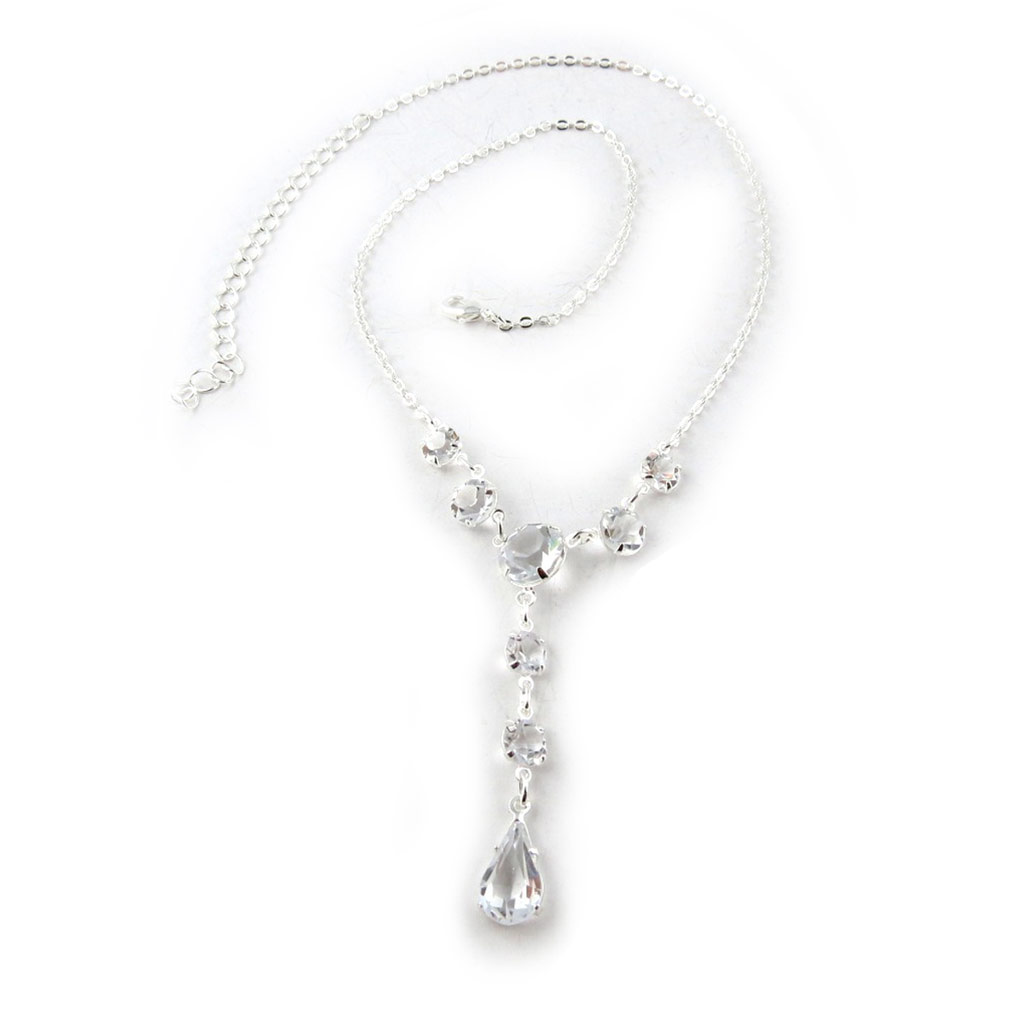 Collier créateur \'Sissi\' blanc - [K7240]