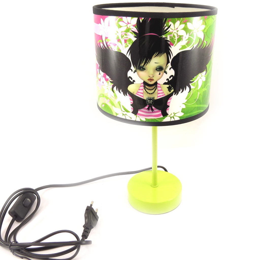 Lampe cylindre \'Fairy Dreams\' vert noir - [K7833]
