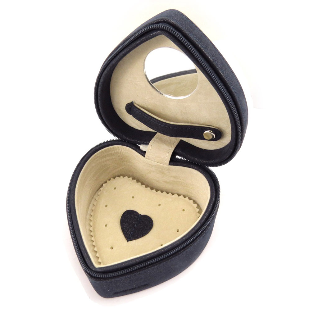 Coffret à Bijoux \'Love\' marine velouté - [K8758]