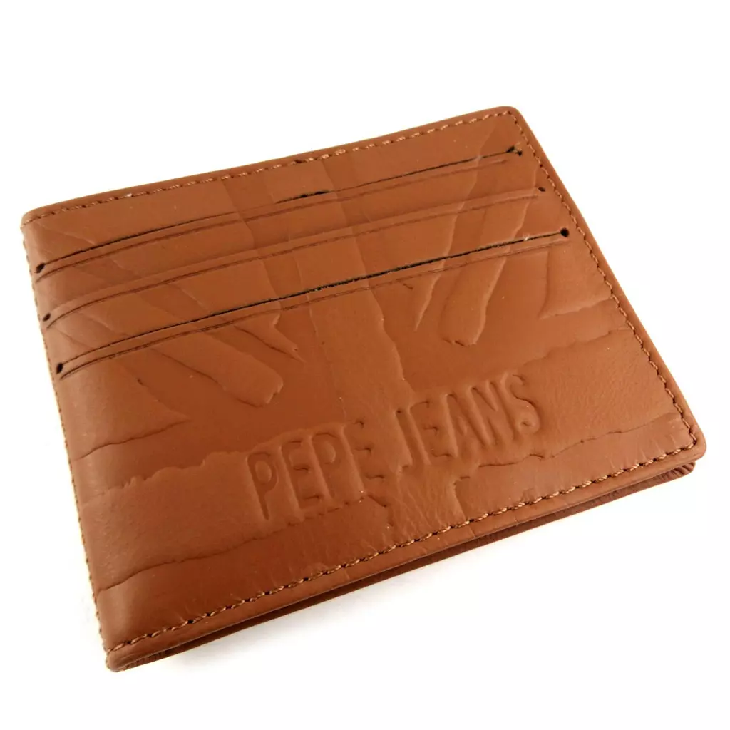 les trésors de lily Porte cartes cuir 'Pepe Jeans' cognac [K8822]