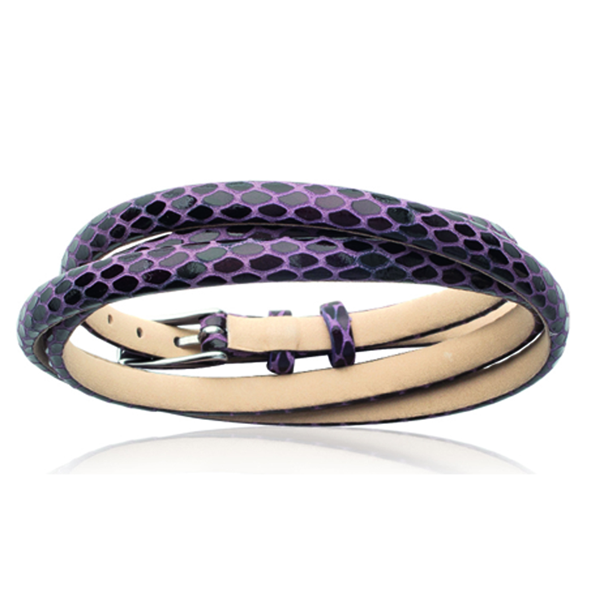 Bracelet mixte \'Peaceful\' violet - 6 mm - [K9346]