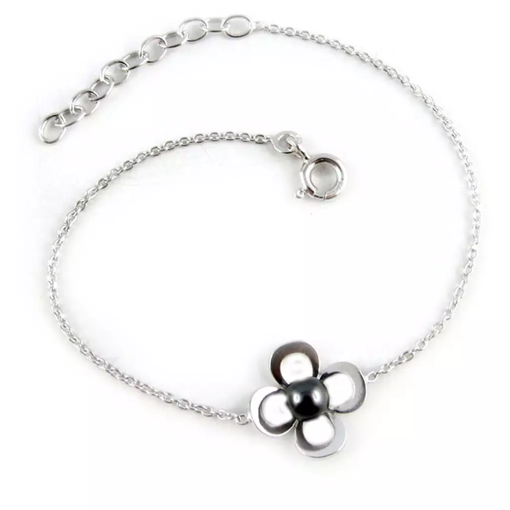 les trésors de lily Bracelet Argent 'Pearl Beauty' Gris Argenté [L0077]