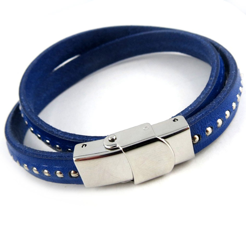 Bracelet mixte \'Peaceful\' bleu - [L0107]