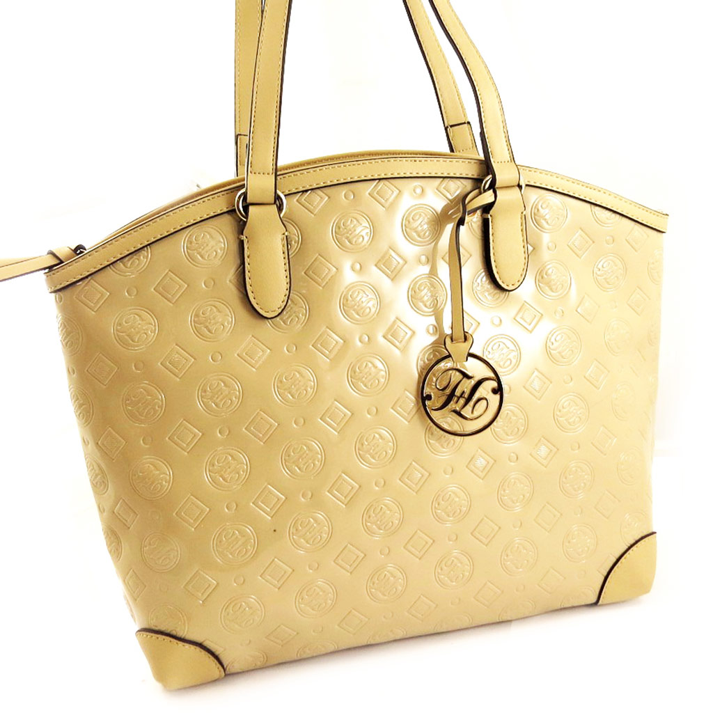 Sac shopping \'Scarlett\' taupe (vernis) - [L1014]