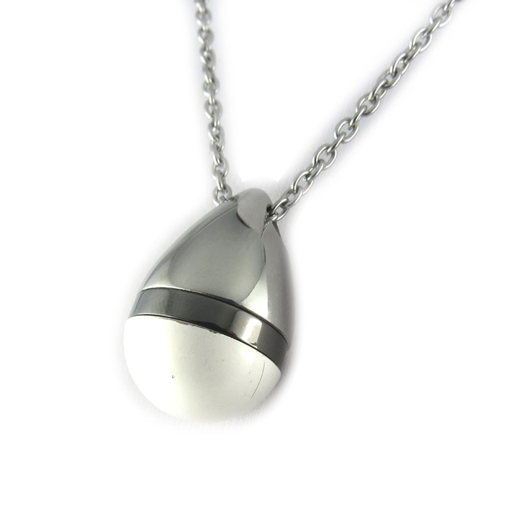 Collier acier \'Calypso\' blanc gris argenté - [L1314]