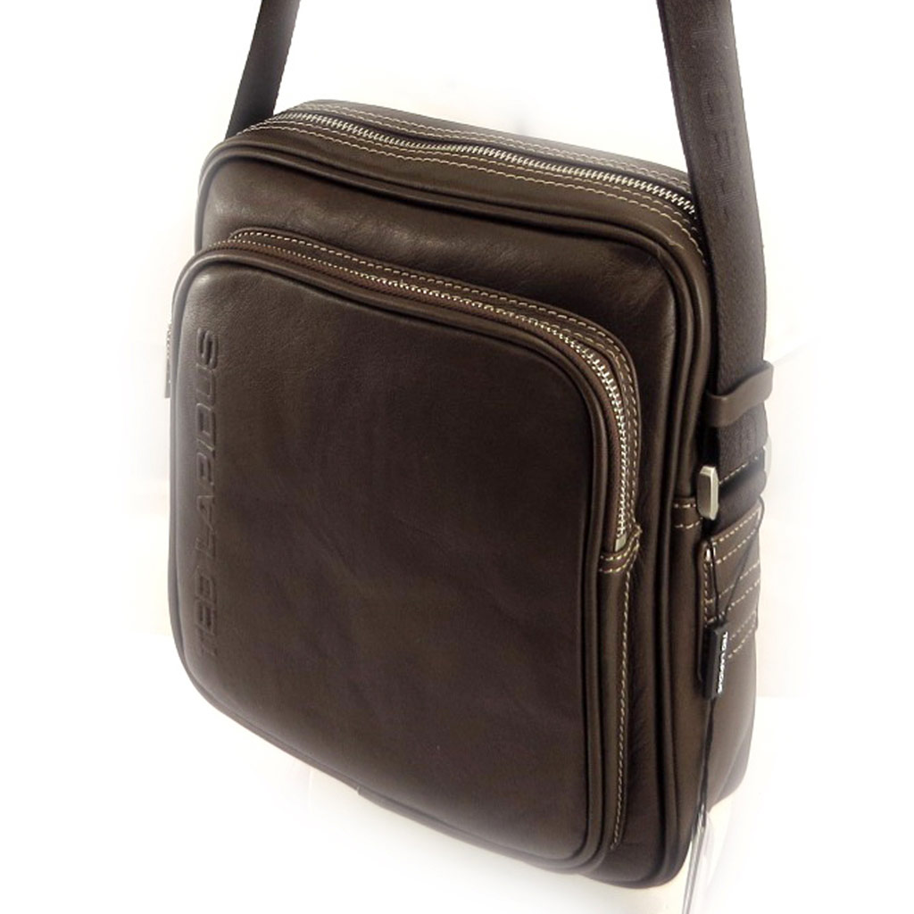 Sac cuir \'Ted lapidus\' marron  - [L2735]