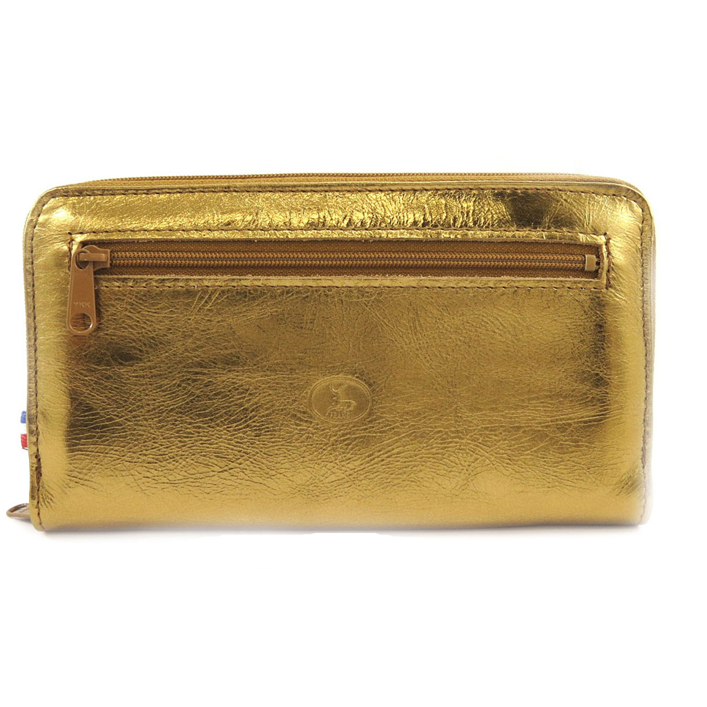 Compagnon Cuir zippé \'Frandi\' bronze - [L3368]
