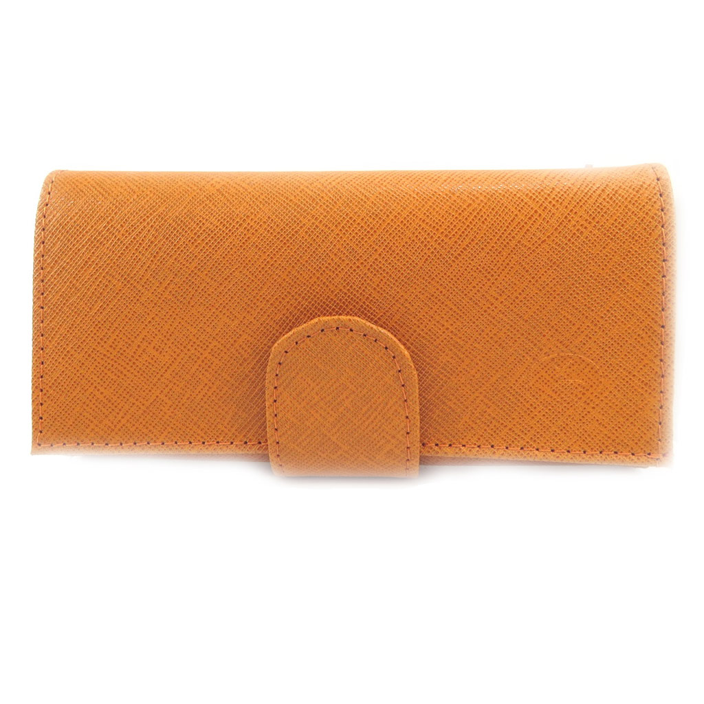 Grand porte-monnaie Cuir \'Frandi\' orange - [L3433]