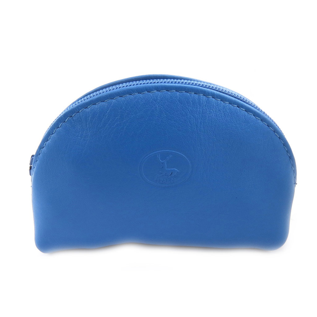 Porte-monnaie Cuir \'Frandi\' bleu - [L3476]