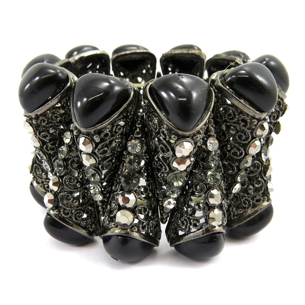 Bracelet créateur \'Bohemian Rhapsody\' noir - [L4261]