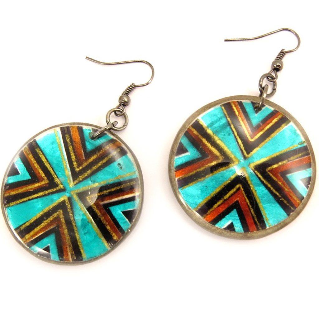 Boucles Créateur \'Kilimanjaro\' turquoise - [L5111]