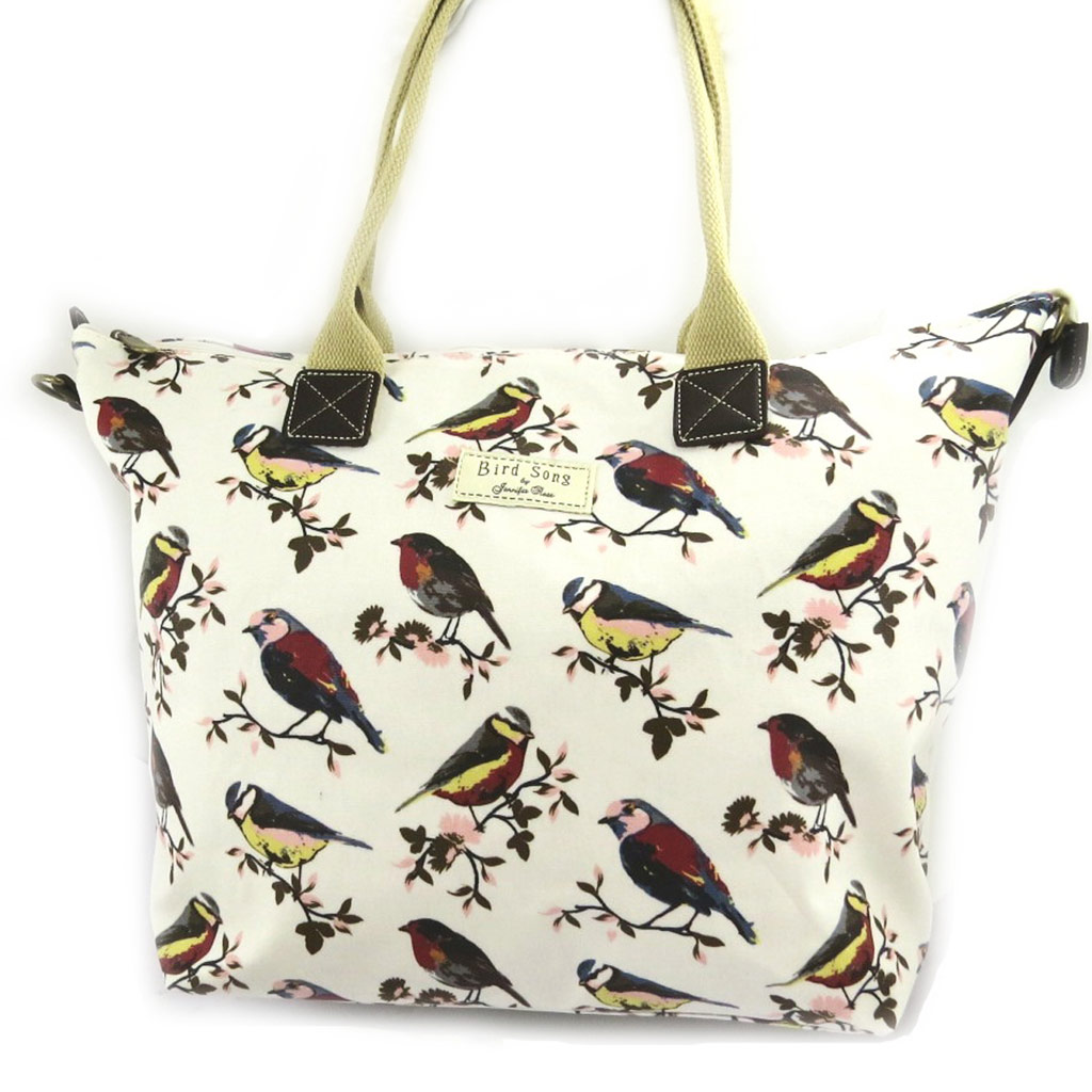 Sac cabas \'Bird Song\' beige - [L6500]