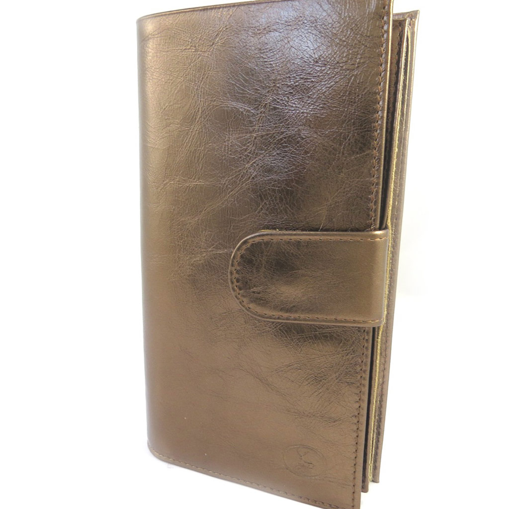 Compagnon Cuir \'Frandi\' marron métal - [L8752]