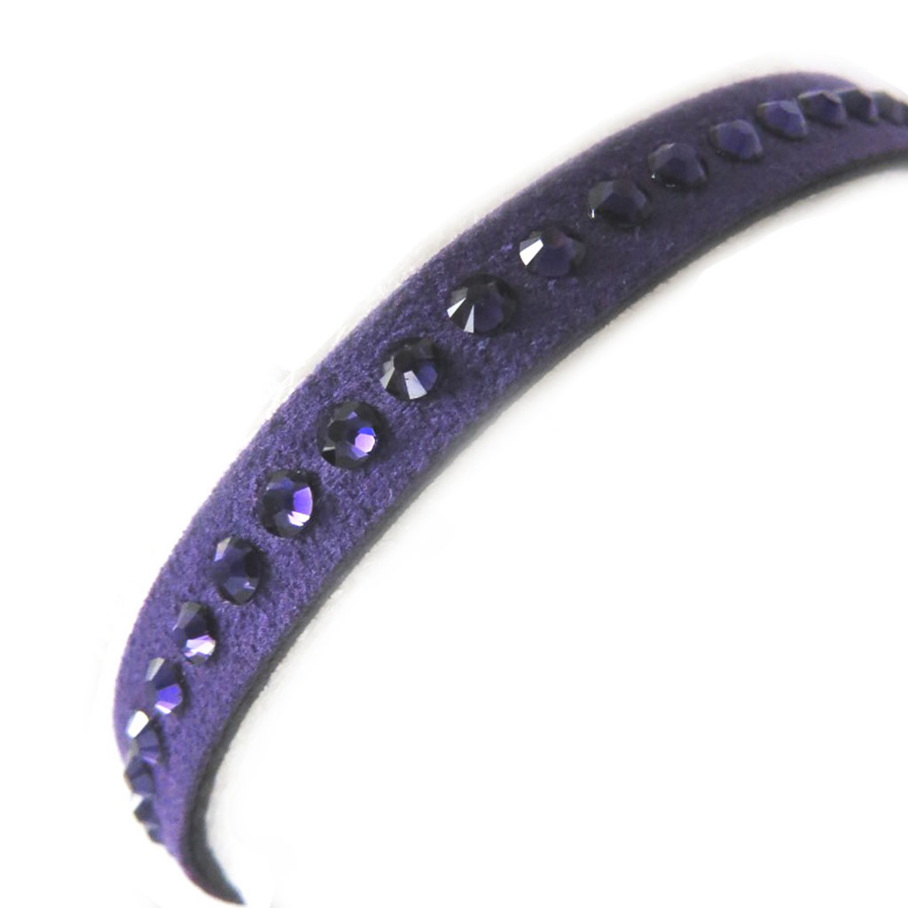 Bracelet créateur \'Déesse\' violet foncé (Crystal) 7 mm - [L9778]