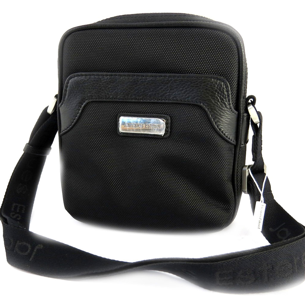 Sac toile \'Jacques Esterel\' noir - [M0145]