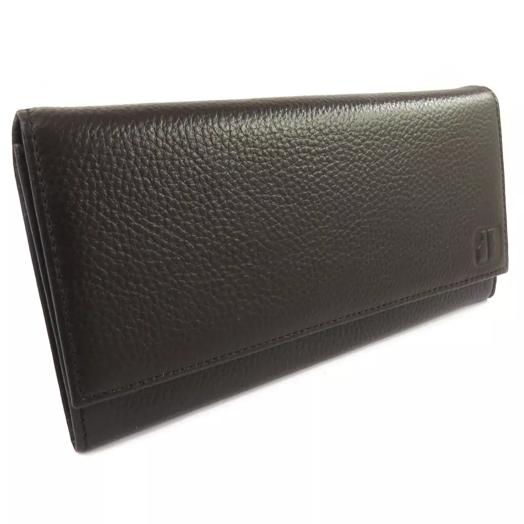 les trésors de lily Grand porte monnaie cuir 'Jacques Esterel' marron [M0152]