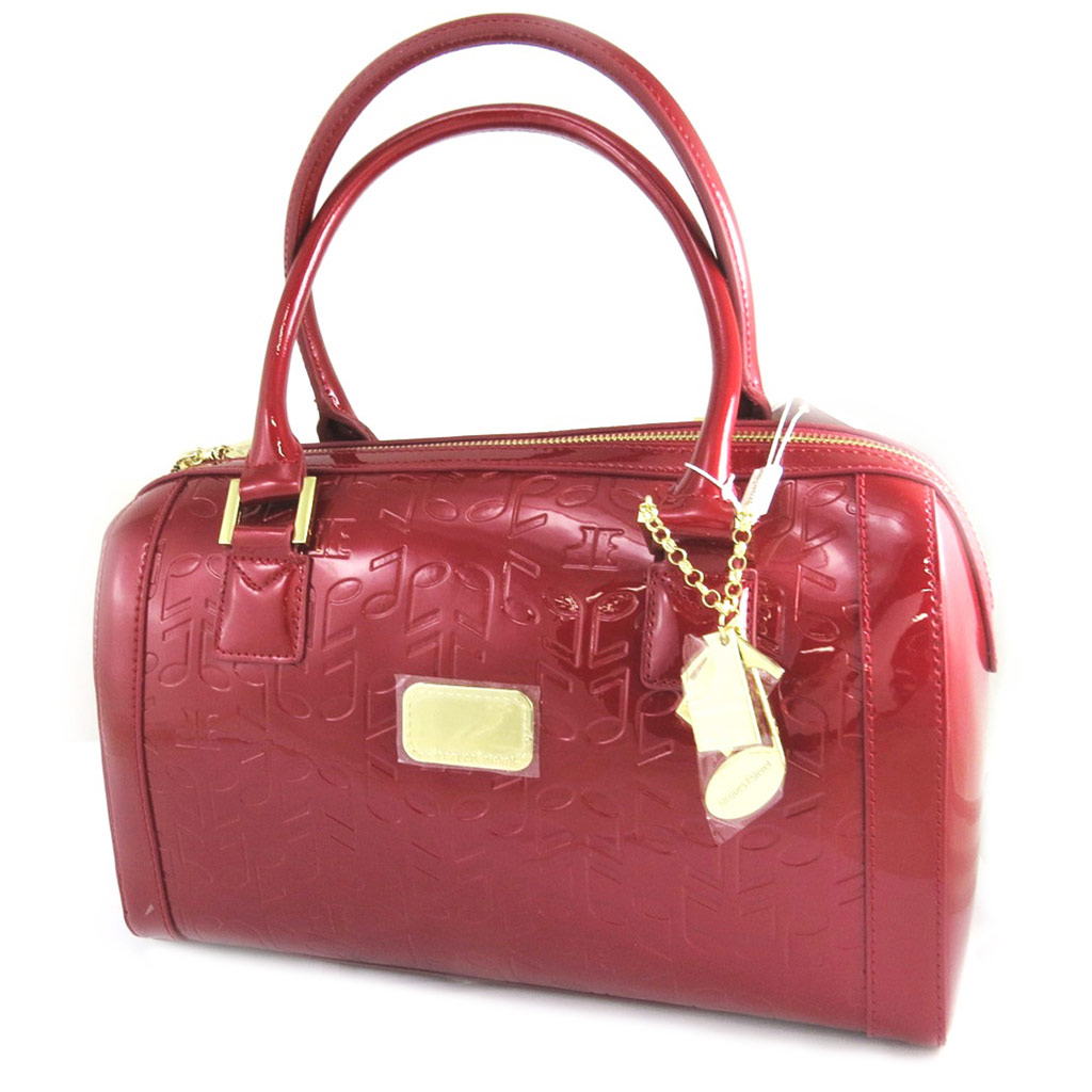 Sac Cuir \'Jacques Esterel\' notes de musique rouge vernis - [M0236]