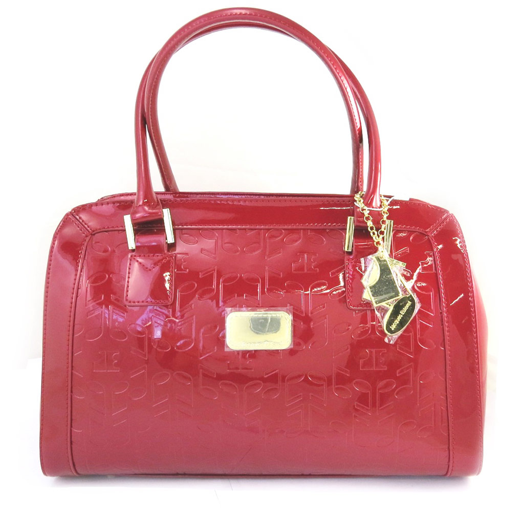 Sac Cuir \'Jacques Esterel\' notes de musique rouge vernis - [M0239]