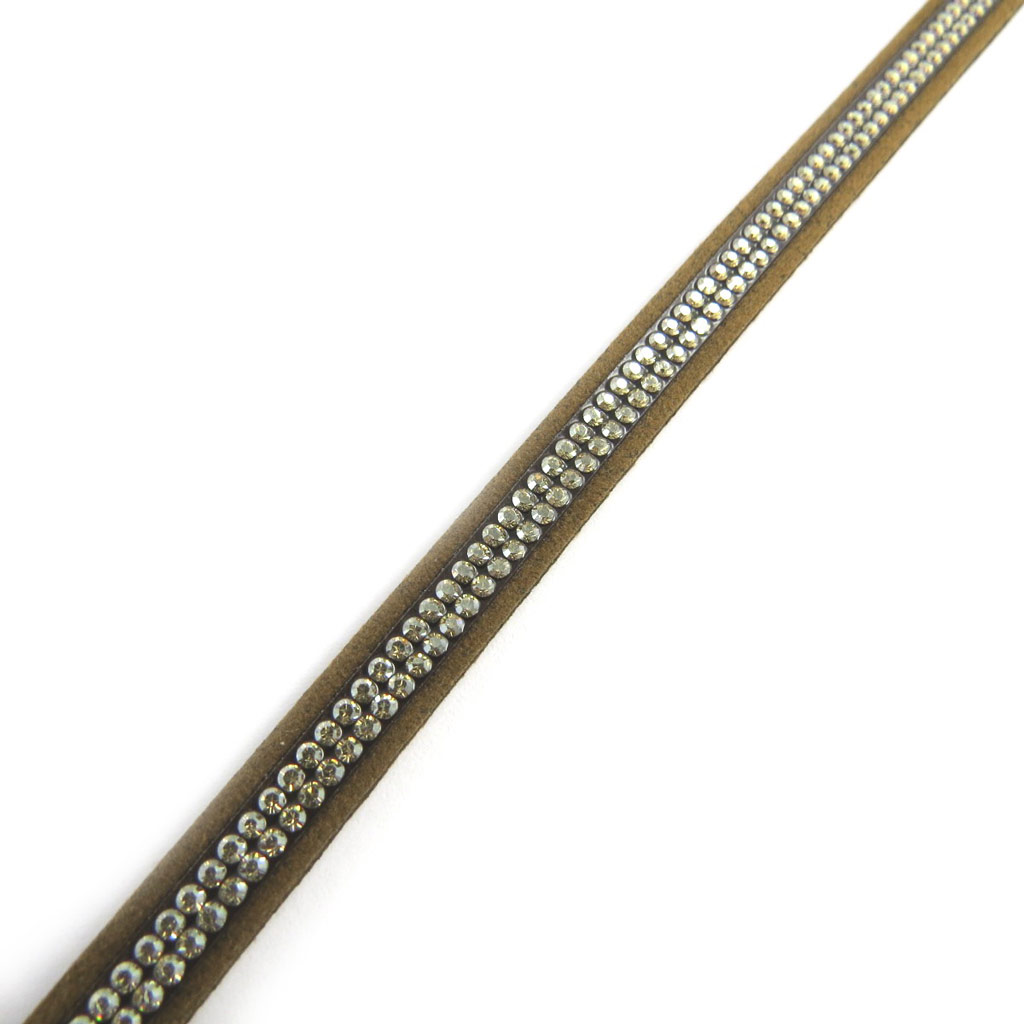 Bracelet créateur \'Déesse\' marron (Crystal) 7 mm - [M0619]