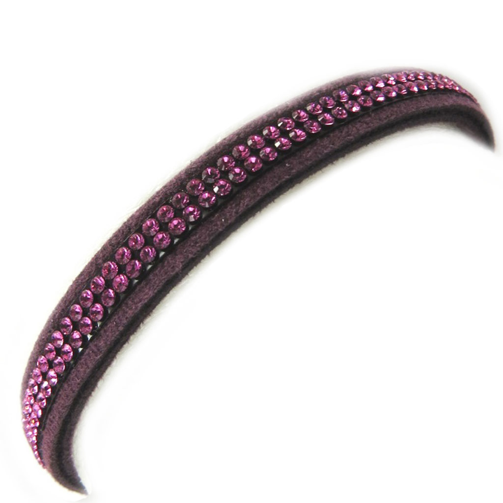 Bracelet créateur \'Déesse\' violet fuschia (Crystal) 7 mm - [M0624]