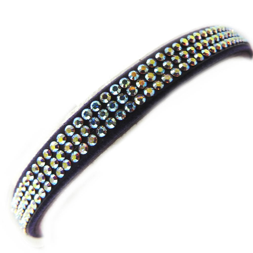 Bracelet créateur \'Déesse\' violet boréal (Crystal) 8 mm - [M0629]