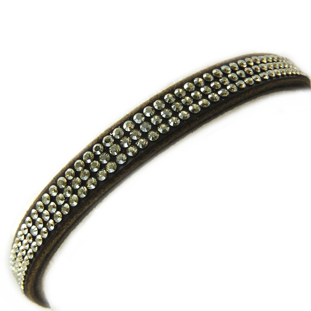 Bracelet créateur \'Déesse\' marron (Crystal) 8 mm - [M0631]